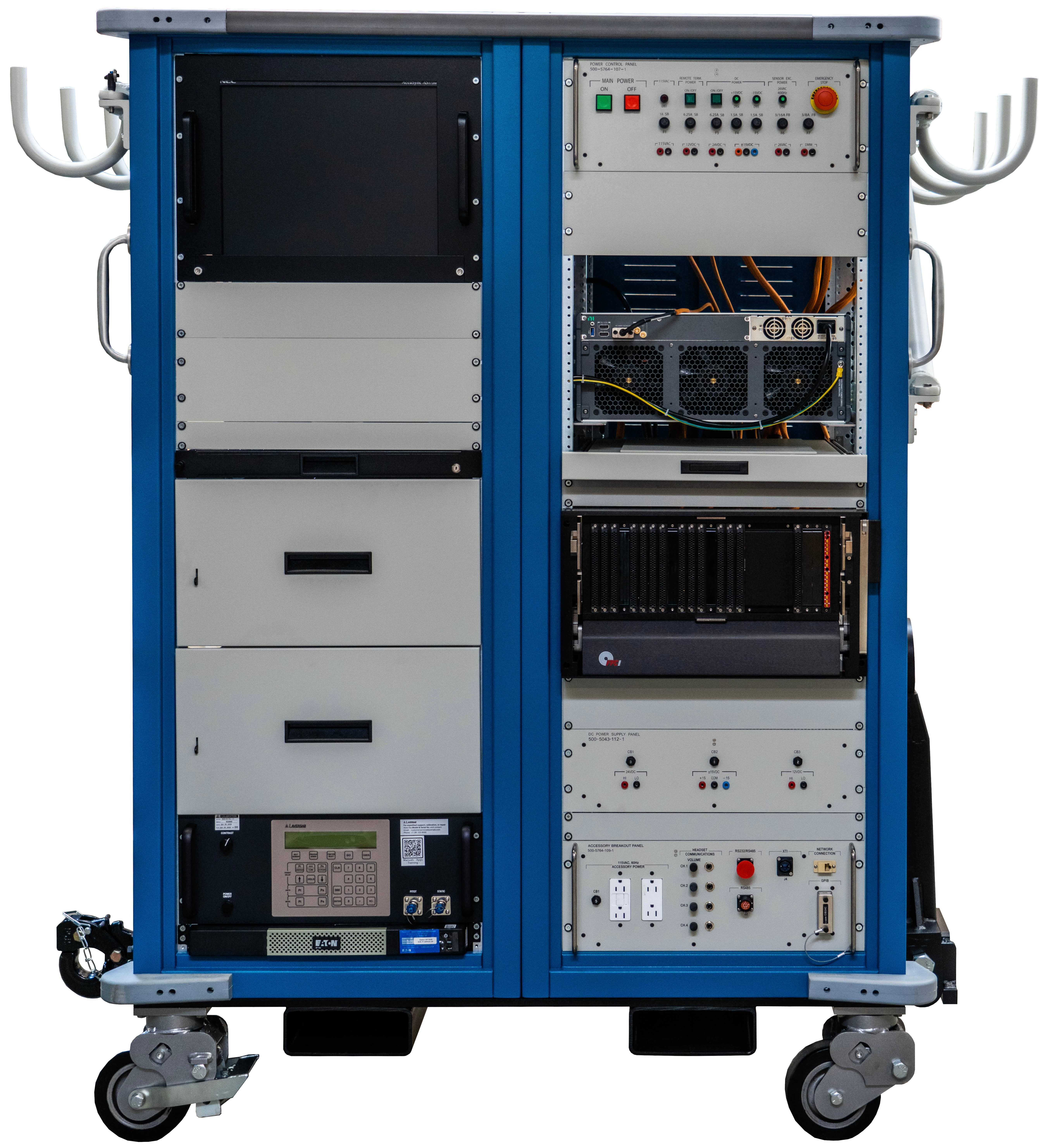 test rack front